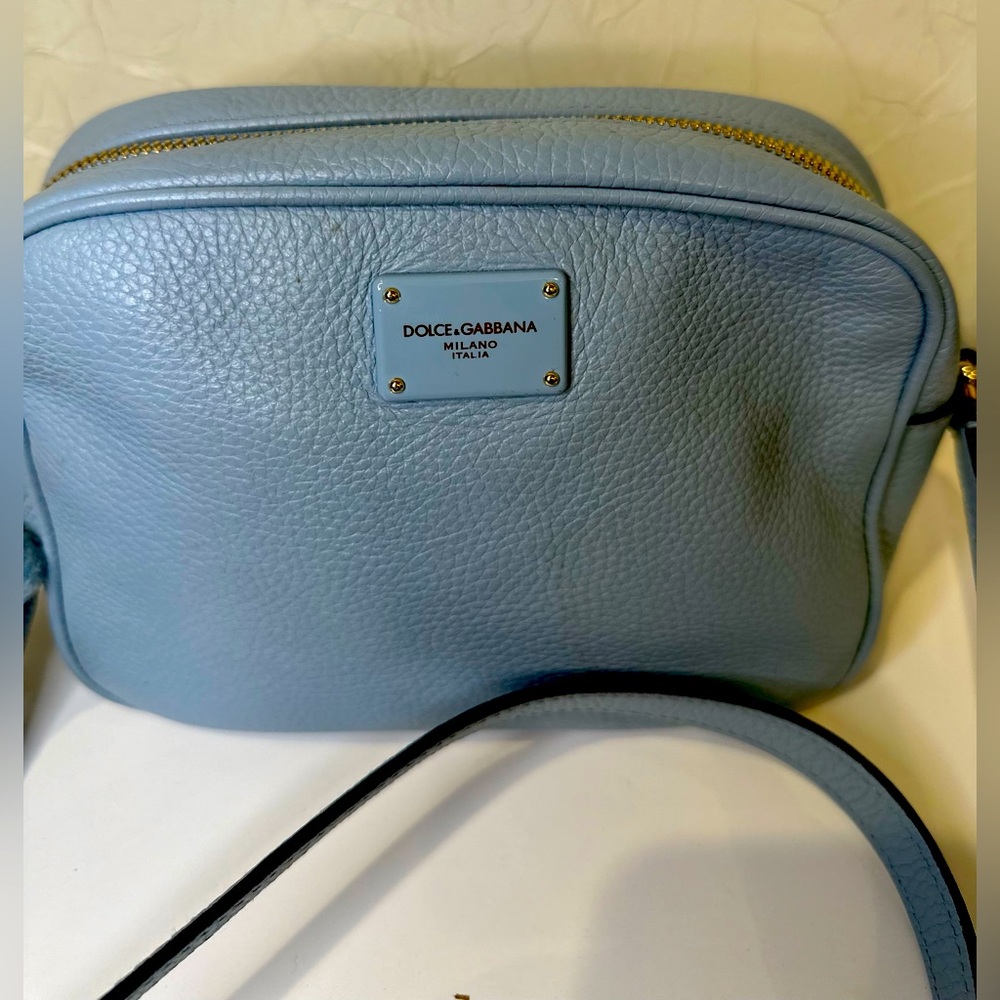 DOLCE & GABBANA Calfskin Pom Pom Glam Crossbody bag. No duster bag